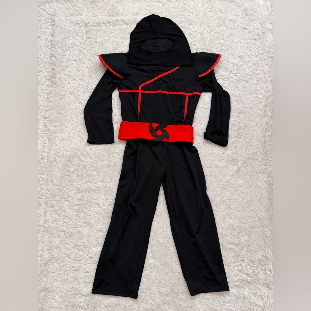 Superhero Ninja Costume - Black and Red - Picture 4 of 6